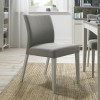 Bentley Designs Bergen Grey Painted & Titanium Upholstered Chair (Pair)