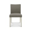 Bentley Designs Bergen Grey Painted & Titanium Upholstered Chair (Pair)