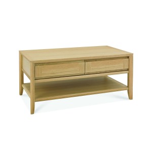 Bentley Designs Bergen Oak 2 Drawer Coffee Table With a Shelf Bentley Designs Bergen Oak 2 Drawer Coffee Table With a Shelf