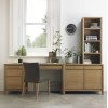 Bergen Oak Home Desk with Storage