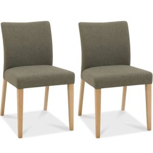 Bentley Designs Bergen Oak & Black Gold Upholstered Chair (Pair) Bentley Designs Bergen Oak & Black Gold Upholstered Chair (Pair)