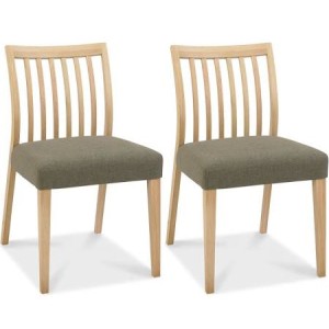 Bentley Designs Bergen Oak & Black Gold Low Slat Back Chair (Pair) Bentley Designs Bergen Oak & Black Gold Low Slat Back Chair (Pair)