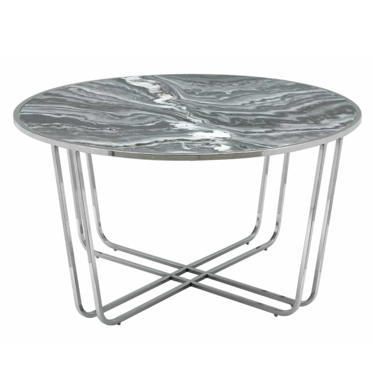 Apollo Grey Marble & Steel Coffee Table Apollo Grey Marble & Steel Coffee Table