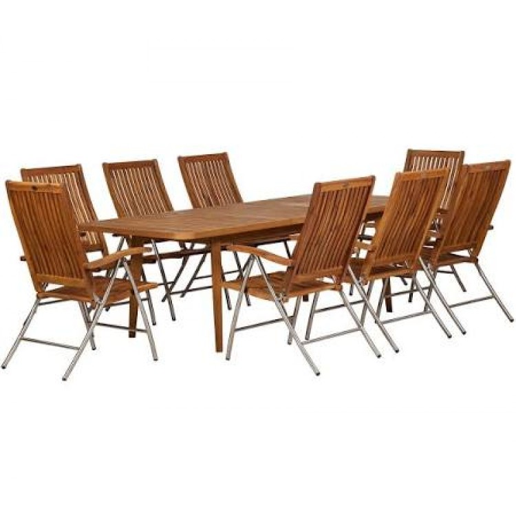 Wooden Garden Dining Set Oak Furniture House