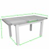 Deluxe Solid Oak Grey Painted Furniture Extending Dining Table 122-162cm