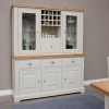 Deluxe Solid Oak Grey Painted Furniture Large Sideboard Top
