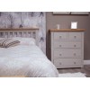 Diamond Oak Top Grey Painted Furniture 2 over 3 Chest of Drawers