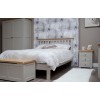 Diamond Oak Top Grey Painted Furniture 5ft King size Bedstead