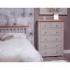 Diamond Oak Top Grey Painted Furniture 2 over 4 Chest of Drawers