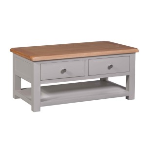 Diamond Oak Top Grey Painted Furniture Coffee Table Diamond Oak Top Grey Painted Furniture Coffee Table