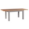 Diamond Oak Top Grey Painted Furniture Medium Extending Dining Table