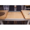 Diamond Oak Top Grey Painted Furniture Medium Extending Dining Table