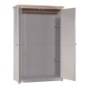 Diamond Oak Top Grey Painted Furniture Ladies Wardrobe