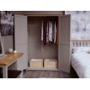 Diamond Oak Top Grey Painted Furniture Ladies Wardrobe