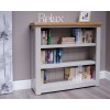 Diamond Oak Top Grey Painted Furniture Small Bookcase