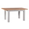Diamond Oak Top Grey Painted Furniture Small Extending Dining Table