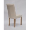 Deluxe Solid Oak Marianna Cream Leather Dining Chair (Pair)