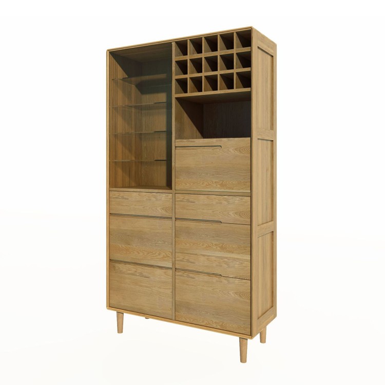 Scandic Solid Oak Furniture Drinks Cabinet