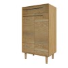 Scandic Solid Oak Furniture Shoe Cupboard