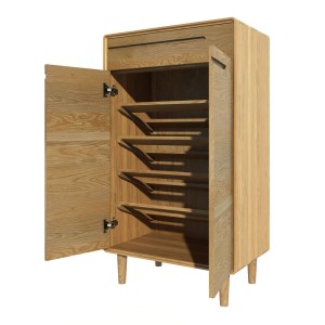 Scandic Solid Oak Furniture Shoe Cupboard Scandic Solid Oak Furniture Shoe Cupboard