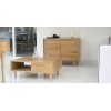 Scandic Solid Oak Furniture 2 Drawer 2 Door Small Sideboard