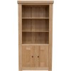 Bordeaux Solid Oak Furniture 2 Door Bookcase RG92DBC