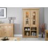 Bordeaux Solid Oak Furniture Glass Display Cabinet RG9GC