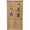 Bordeaux Solid Oak Furniture Glass Display Cabinet RG9GC