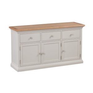 Cotswold Solid Oak Cream Painted Furniture Large 3 Door 3 Drawer Sideboard Cotswold Solid Oak Cream Painted Furniture Large 3 Door 3 Drawer Sideboard