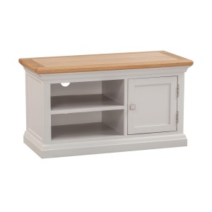 Cotswold Solid Oak Cream Painted Furniture TV Cabinet