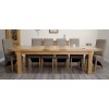 Deluxe Solid Oak Furniture Large Extending 8-14 Seater Table