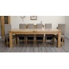 Deluxe Solid Oak Furniture Large Extending 8-14 Seater Table