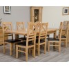 Deluxe Solid Oak Furniture Medium Extending 4-8 Seater Table