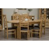 Deluxe Solid Oak Furniture Cross Back Dining Chair (Pair)