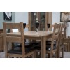 Rustic Solid Oak Furniture Twin Leaf Extending Dining Table