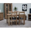 Rustic Solid Oak Furniture Twin Leaf Extending Dining Table