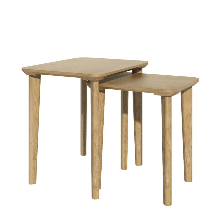 Scandic Solid Oak Furniture RectangularNest of Tables
