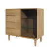 Scandic Solid Oak Furniture Small Glazed Chest