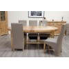 Deluxe Solid Oak Furniture Super Oval Extending 6-10 Seater Table