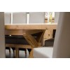 Deluxe Solid Oak Furniture Super Cross Leg Ext 10-14 Seater Table