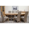 Deluxe Solid Oak Furniture Super Cross Leg Ext 10-14 Seater Table
