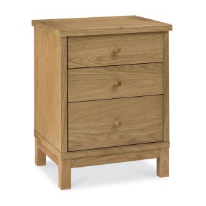 Atlanta Oak Furniture 3 Drawer Bedside Cabinet Atlanta Oak Furniture 3 Drawer Bedside Cabinet