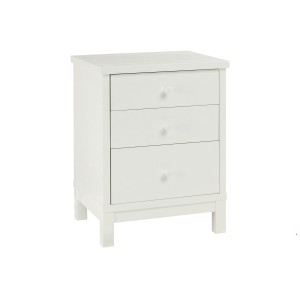 Atlanta White Painted Furniture 3 Drawer Bedside Cabinet Atlanta White Painted Furniture 3 Drawer Bedside Cabinet
