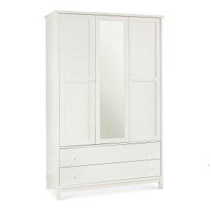 Atlanta White Painted Furniture Triple Wardrobe Atlanta White Painted Furniture Triple Wardrobe
