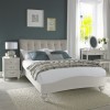 Montreux Soft Grey Painted Furniture Verticle Stitch Bedstead 4'6