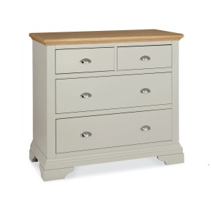 Hampstead Soft Grey & Pale Oak Furniture 2 Over 2 Chest of Drawers Hampstead Soft Grey & Pale Oak Furniture 2 Over 2 Chest of Drawers