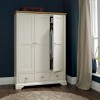 Hampstead Soft Grey & Pale Oak Furniture Triple Wardrobe
