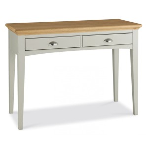 Hampstead Soft Grey & Pale Oak Furniture 2 Drawer Dressing Table Hampstead Soft Grey & Pale Oak Furniture 2 Drawer Dressing Table