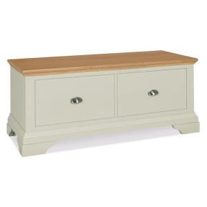 Hampstead Soft Grey & Pale Oak Furniture Blanket Box Hampstead Soft Grey & Pale Oak Furniture Blanket Box