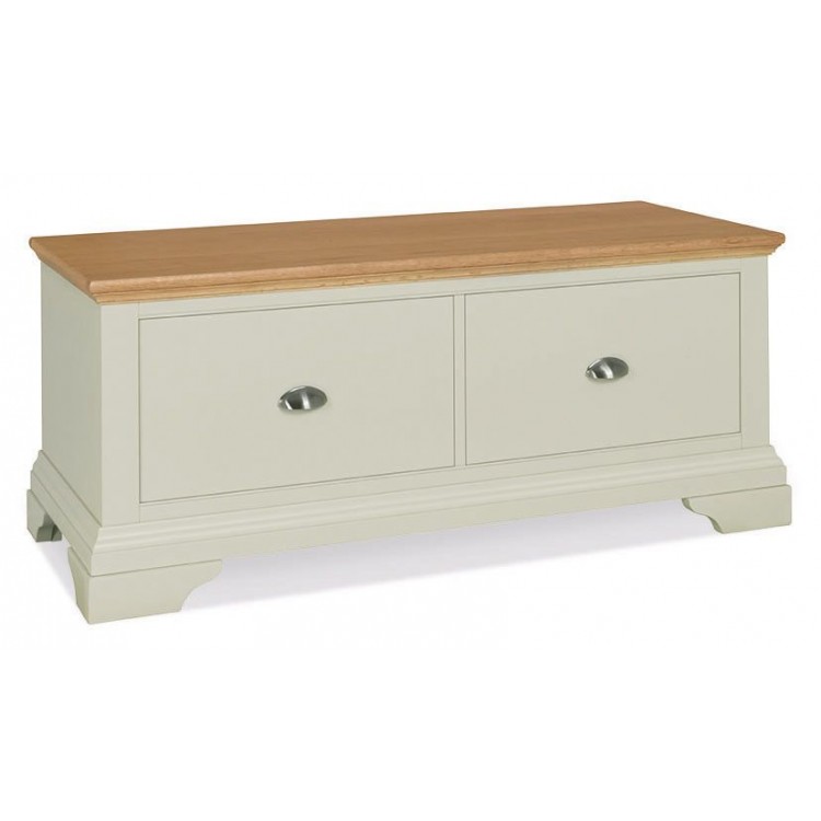 Hampstead Soft Grey & Pale Oak Furniture Blanket Box